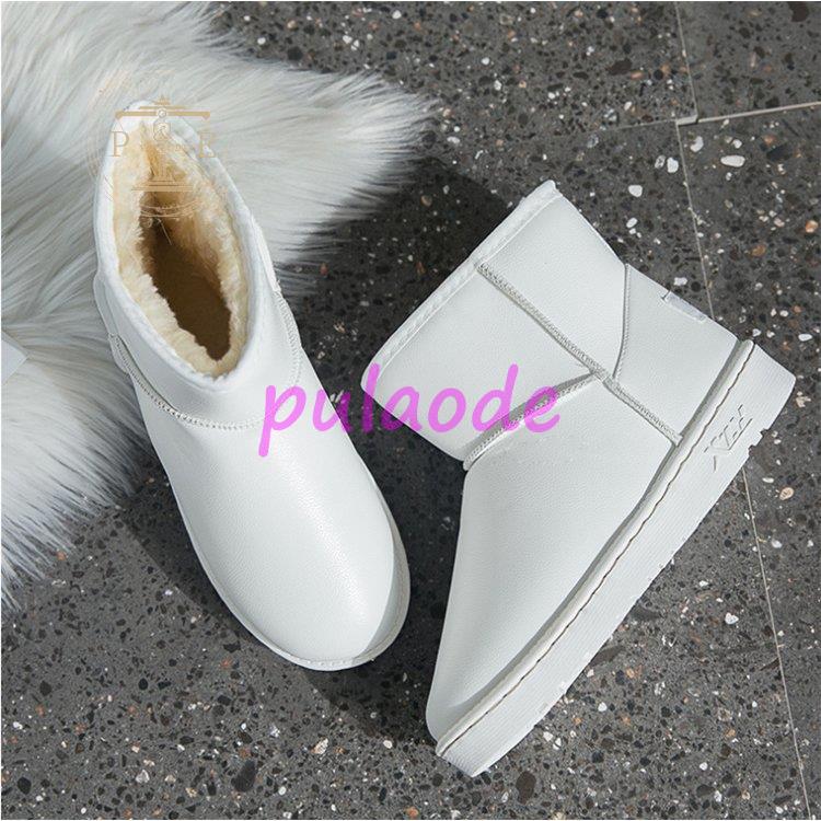 レディース スムース モカシンショートブーツ 裏ボア 裏起毛 ワークブーツ 裏起毛 秋 2021 冬ファー ファー付き 防寒靴 