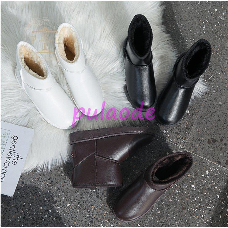 レディース スムース モカシンショートブーツ 裏ボア 裏起毛 ワークブーツ 裏起毛 秋 2021 冬ファー ファー付き 防寒靴 