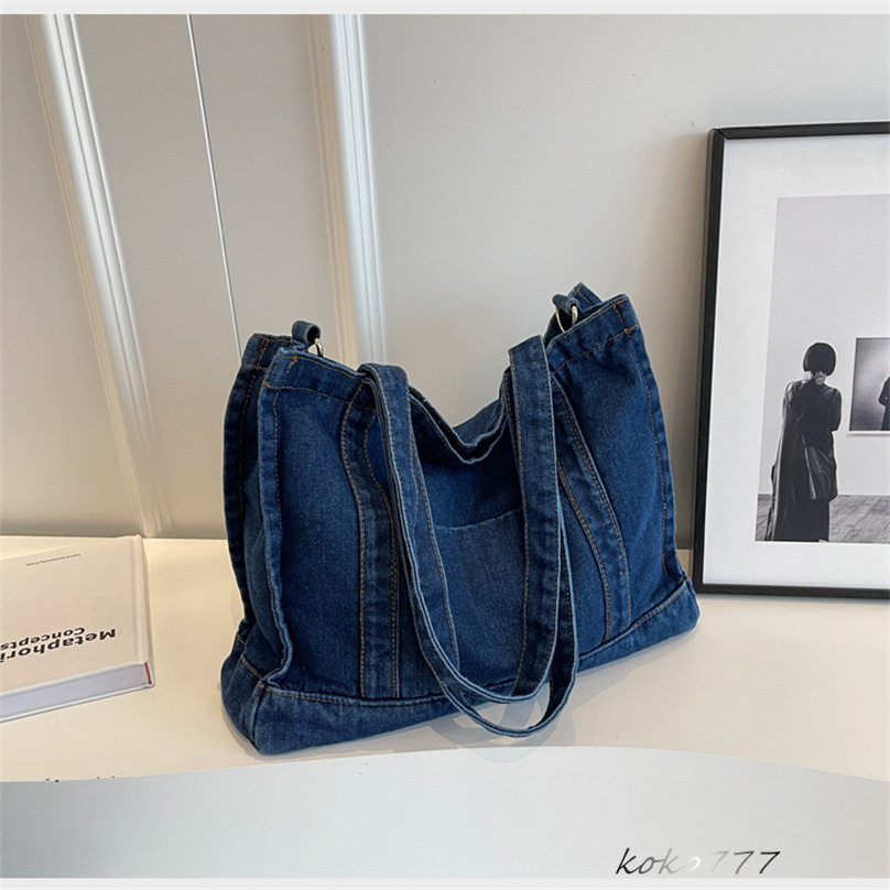 バッグ レディースかばん トートバッグ ショルダーバッグ ハンドバッグ デニム 通勤オシャレ 通学 カジュアル お出掛け ワーク ブルー カバン 布鞄 女子 