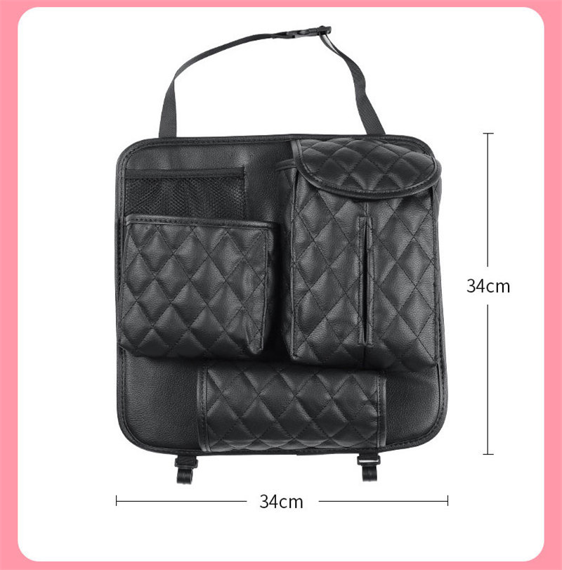 シートバックポケット 車 シートカバー 車内 レザー シート 後付け ドリンクホルダー カバー 後部座席 収納 子供 ティッシュ入れ 後ろ ポケット 