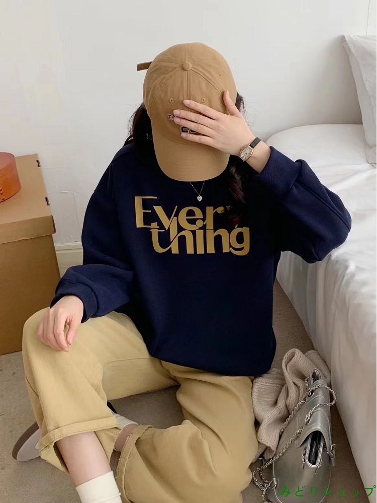 英文字 裏起毛 裏ボア トレーナー レディース ガールズ  