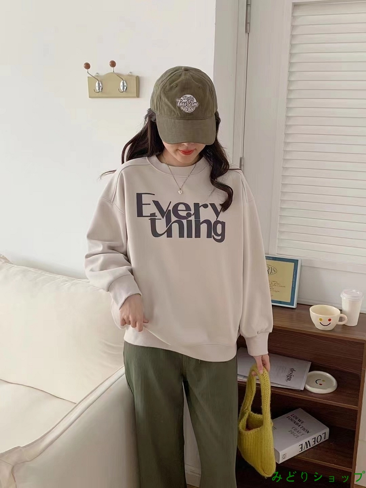 英文字 裏起毛 裏ボア トレーナー レディース ガールズ  