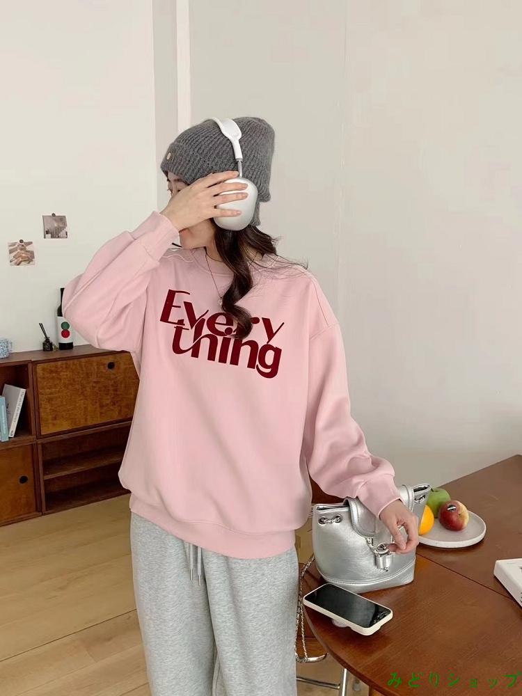 英文字 裏起毛 裏ボア トレーナー レディース ガールズ  