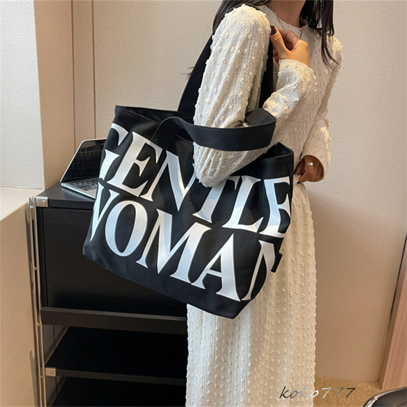 バッグ レディースかばん トートバッグ ショルダーバッグ ハンドバッグ カジュアル カバン 布鞄 文字 通学 通勤オシャレ スクール 女子 大容量 