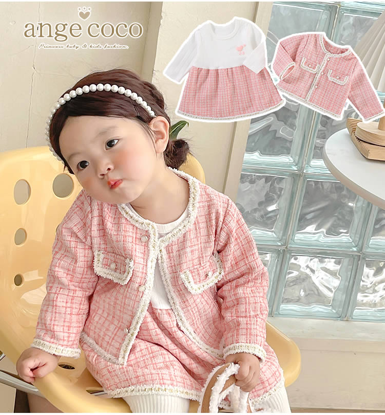 入学式 入園式 女の子 ワンピース 3歳 5歳 スーツ 90 小学生 子供 冬 保育園 きれいめ ジャケット フォーマル ツイード 結婚式 おしゃれ 長袖 80 70 子供服 