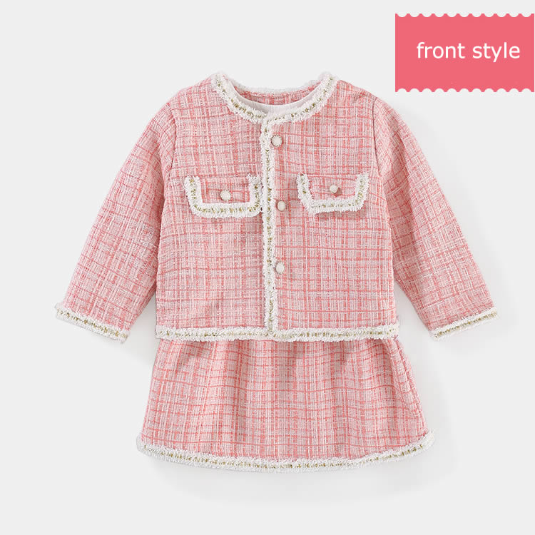 入学式 入園式 女の子 ワンピース 3歳 5歳 スーツ 90 小学生 子供 冬 保育園 きれいめ ジャケット フォーマル ツイード 結婚式 おしゃれ 長袖 80 70 子供服 
