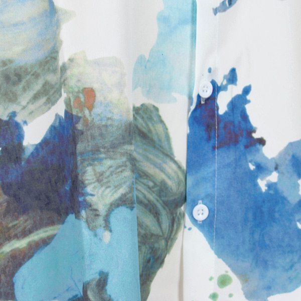 柄シャツ アースアート 長袖シャツ オーバーサイズ ペイント 絵の具 コスチューム 秋服 春服 衣装 シャツ 個性的 大きいサイズ 韓国ファッション ダンス 