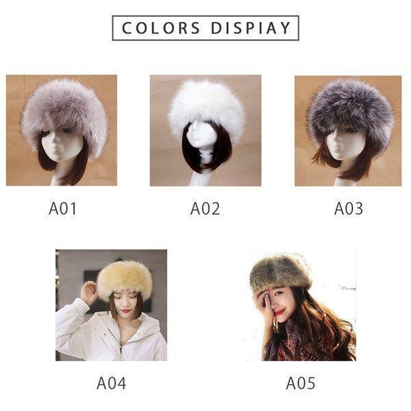 ロシアハット レディース 帽子 高級感 ハット 防寒 ※トップなし ふわふわ 防寒 ファー ロシア帽 ファー ロシアンハット フェイク 