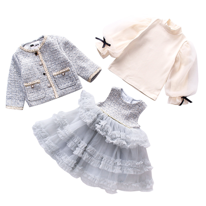 スーツ 女の子 ワンピース 入園 入学式 卒園式 長袖 チュールスカート 子供 フォーマル 上着 子供服 小学生 ツイード おしゃれ 卒業式 きれいめ キッズ 結婚式 