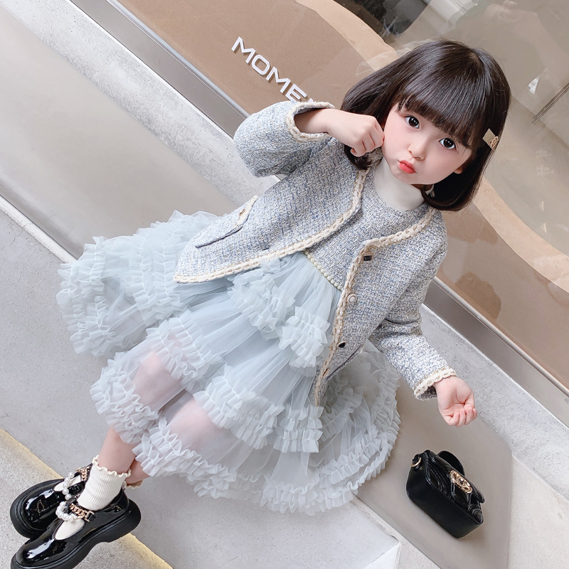 スーツ 女の子 ワンピース 入園 入学式 卒園式 長袖 チュールスカート 子供 フォーマル 上着 子供服 小学生 ツイード おしゃれ 卒業式 きれいめ キッズ 結婚式 