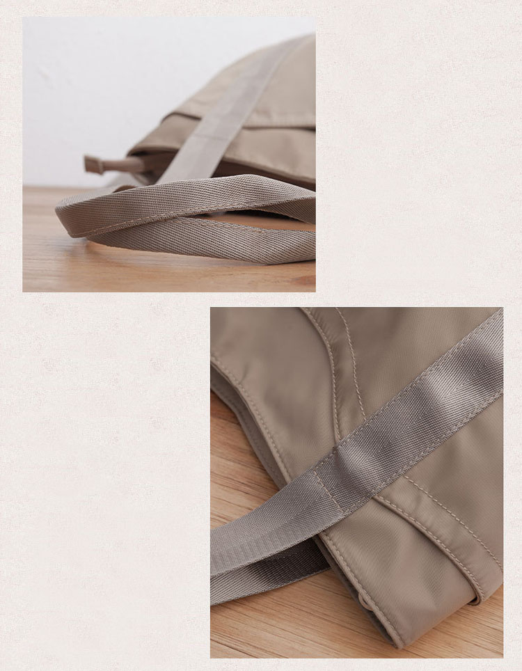 トートバッグ レディース ナイロン肩掛け ファスナー付き 撥水 防水 A4 大きいサイズ 大きめ 無地 ポケット 通学 軽量 全3色 通勤 大容量 おしゃれ 