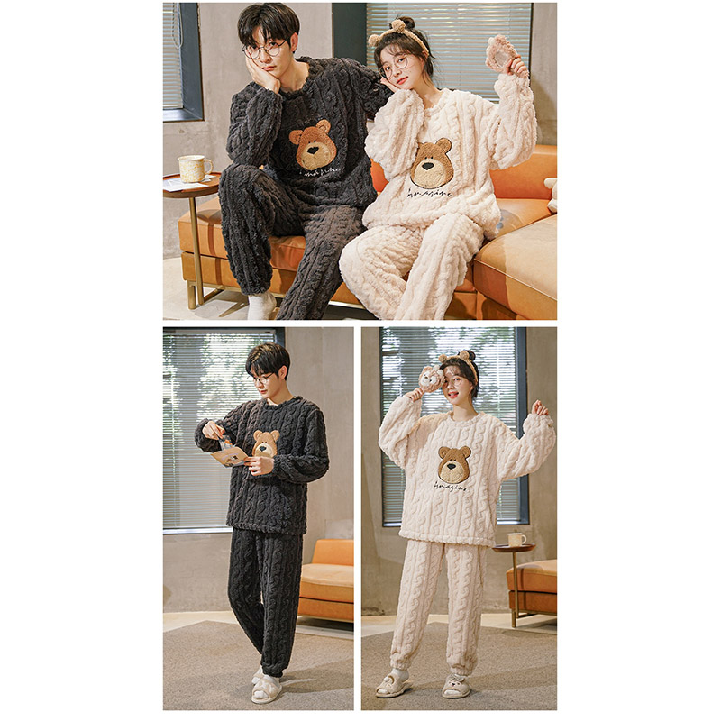 ペア パジャマ 秋冬 スウェット 上下 セット 部屋着 メンズ パジャマ プルオーバー レディース もこもこ ルームウェア 裏起毛 厚手 おしゃれ セットアップ 