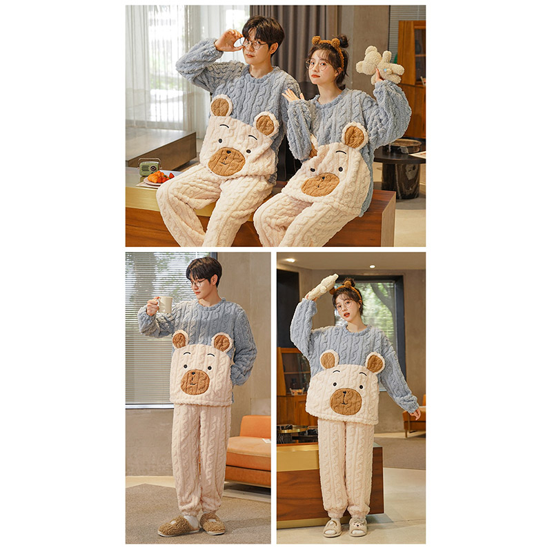 ペア パジャマ 秋冬 スウェット 上下 セット 部屋着 メンズ パジャマ プルオーバー レディース もこもこ ルームウェア 裏起毛 厚手 おしゃれ セットアップ 