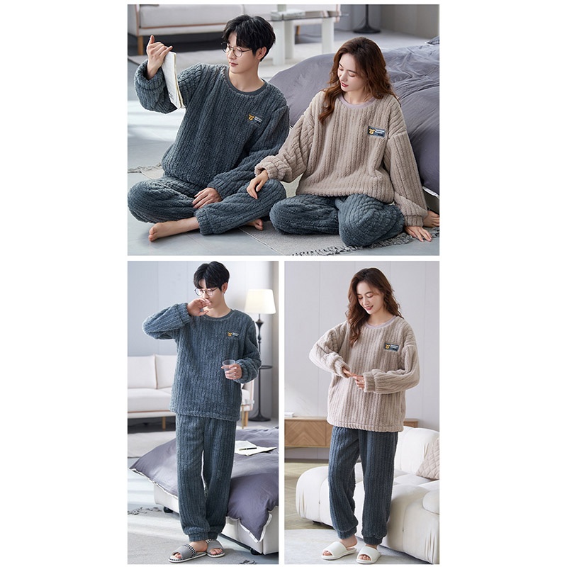 ペア パジャマ 秋冬 スウェット 上下 セット 部屋着 メンズ パジャマ プルオーバー レディース もこもこ ルームウェア 裏起毛 厚手 おしゃれ セットアップ 