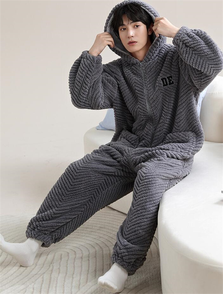 モコモコ ルームウェア メンズ 。 パジャマ 長袖 カバーオール オールインワン 修学旅行 おもしろ 着る毛布 クマ耳 フード付き 前開き彼氏 寝巻き 冬用 