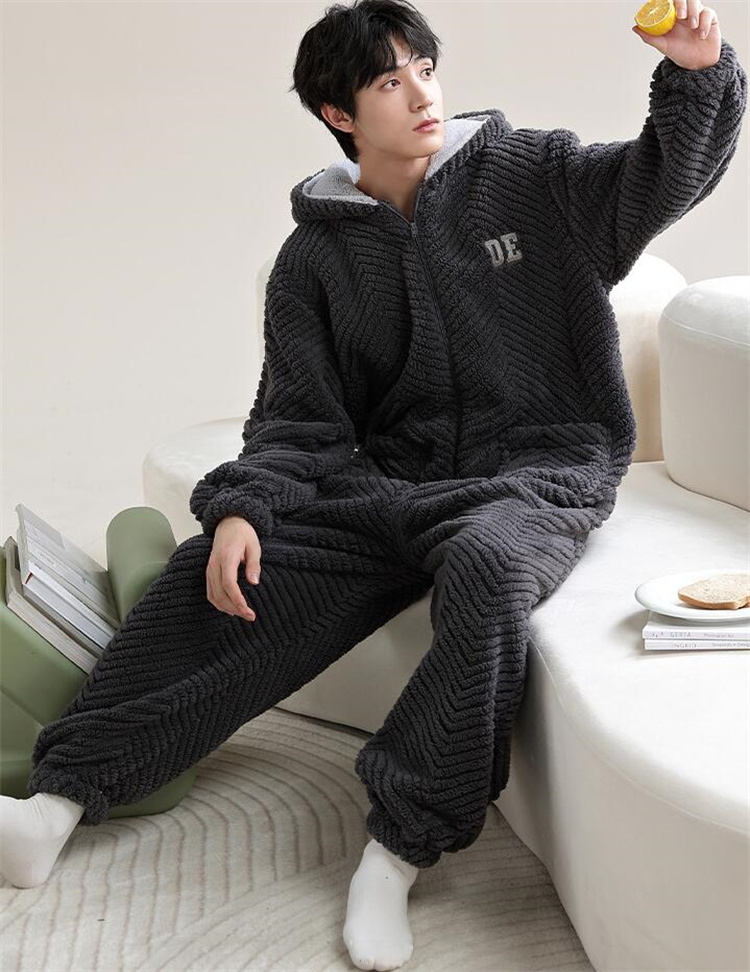 モコモコ ルームウェア メンズ 。 パジャマ 長袖 カバーオール オールインワン 修学旅行 おもしろ 着る毛布 クマ耳 フード付き 前開き彼氏 寝巻き 冬用 