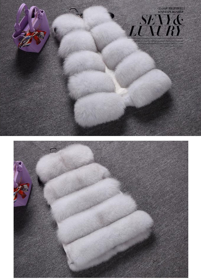 毛皮ベスト ファーベスト レディース フォックス フェイクファー 袖なし 冬 ふわふわ 秋 ギフト 暖かい 優雅 アウター 着痩せ ミドル丈 。 もこもこ 