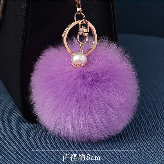 ファーチャーム フォックスファー キーホルダー バッグチャーム 大人 金具 ファー もこもこ ミニチャーム冬 動物 毛皮 フォックス あったか 