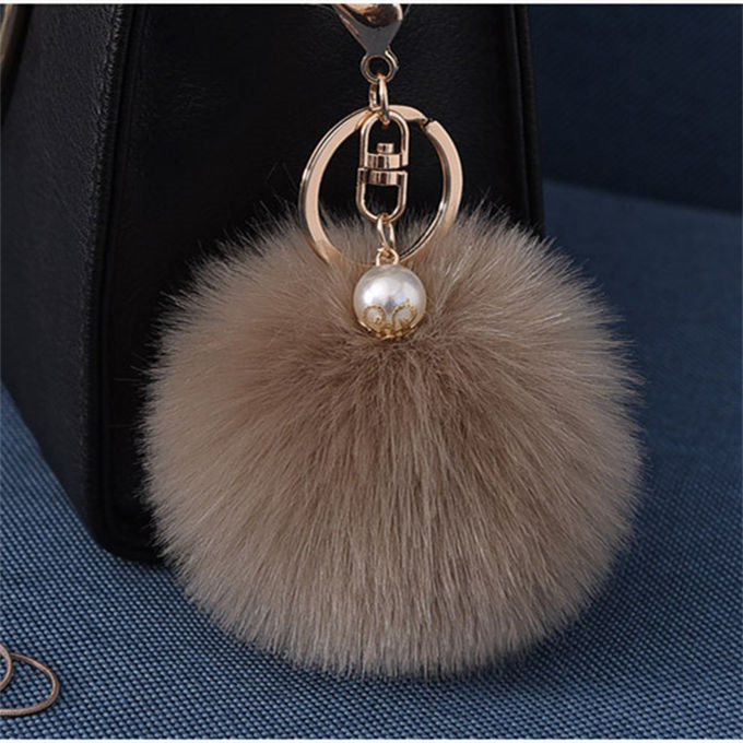 ファーチャーム フォックスファー キーホルダー バッグチャーム 大人 金具 ファー もこもこ ミニチャーム冬 動物 毛皮 フォックス あったか 