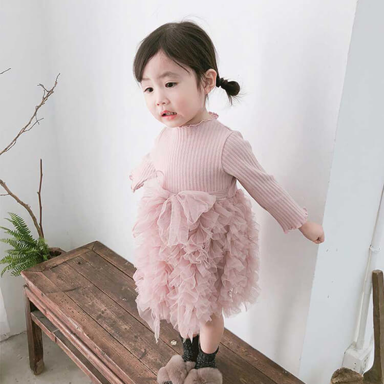 ワンピース 卒園式 女の子 ふわふわ 子供 長袖 ベビー服 誕生日 保育園 キッズ 入学式 子ども 結婚式発表会 おしゃれ チュールスカート きれいめ 入園式 