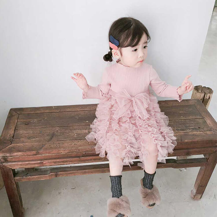 ワンピース 卒園式 女の子 ふわふわ 子供 長袖 ベビー服 誕生日 保育園 キッズ 入学式 子ども 結婚式発表会 おしゃれ チュールスカート きれいめ 入園式 