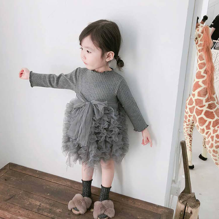 ワンピース 卒園式 女の子 ふわふわ 子供 長袖 ベビー服 誕生日 保育園 キッズ 入学式 子ども 結婚式発表会 おしゃれ チュールスカート きれいめ 入園式 