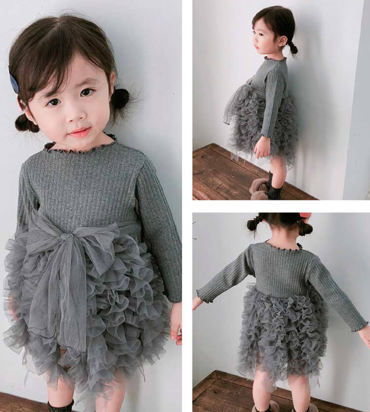 ワンピース 卒園式 女の子 ふわふわ 子供 長袖 ベビー服 誕生日 保育園 キッズ 入学式 子ども 結婚式発表会 おしゃれ チュールスカート きれいめ 入園式 