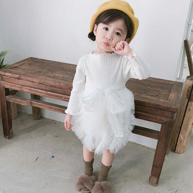 ワンピース 卒園式 女の子 ふわふわ 子供 長袖 ベビー服 誕生日 保育園 キッズ 入学式 子ども 結婚式発表会 おしゃれ チュールスカート きれいめ 入園式 