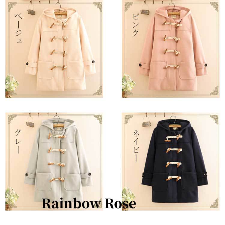 クーポンで5 100円！ ダッフルコート ロングダッフルコート アウター コート 無地 ショート丈 ロングコート フード ロング フード付き 綿コート 大きいサイズ 