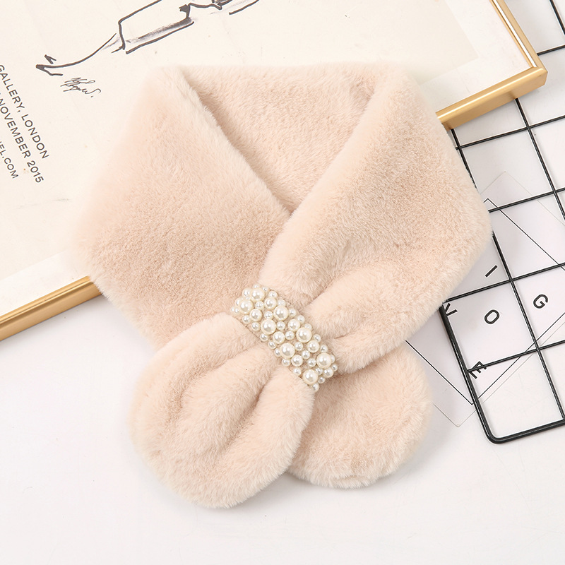 送料無料 マフラー レディース ファーマフラー パール冬 ふわふわ 秋冬防寒 ソフト差し込み 柔らかい 