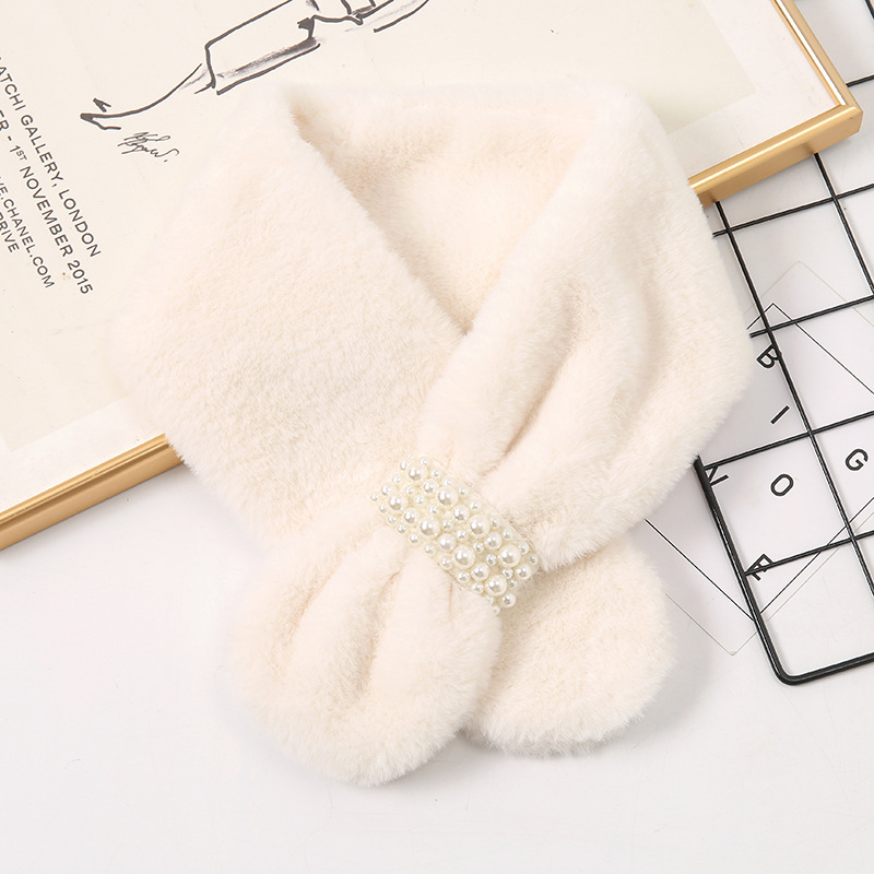 送料無料 マフラー レディース ファーマフラー パール冬 ふわふわ 秋冬防寒 ソフト差し込み 柔らかい 