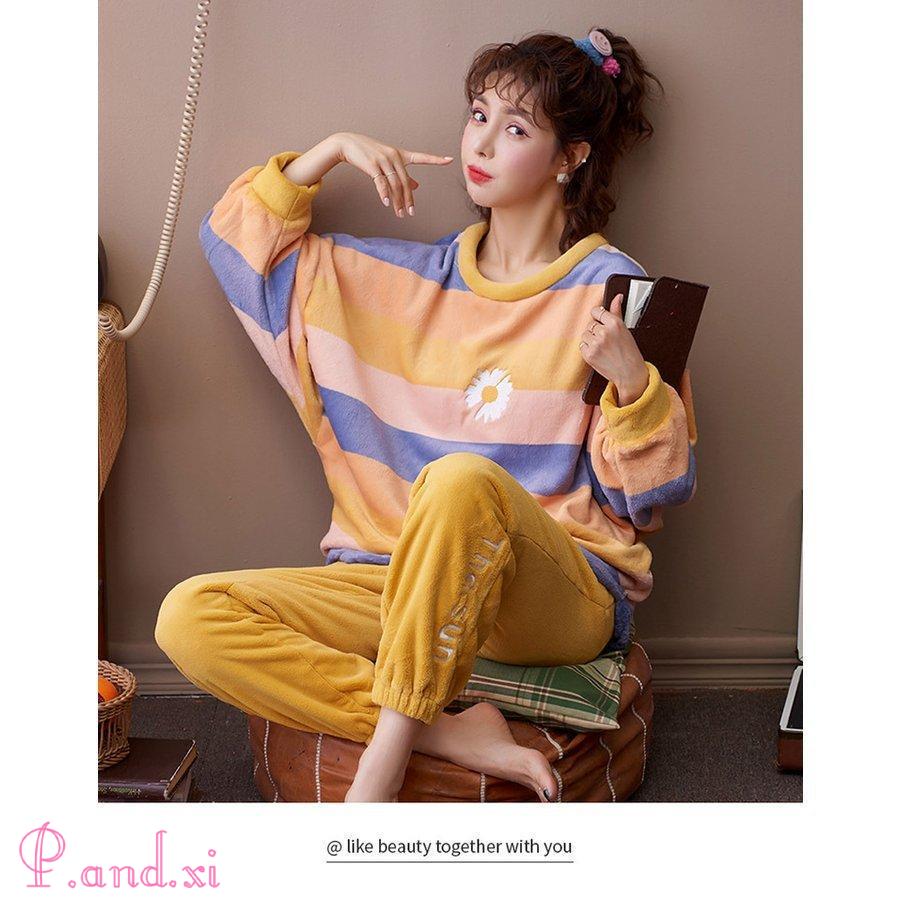 パジャマ ルームウェア レディース 秋冬 モコモコ 長袖 暖かい上下セット ルームウェア 厚手パジャマ部屋着 大人可愛い パジャマ フランネル 寝巻き 可愛い 