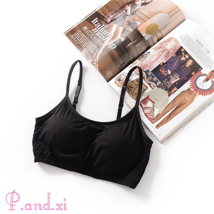 ブラジャー ノンワイヤー キャミソール カップ付き ショート丈 リブ インナーウェア 育乳 ナイトブラ 見せブラトップ ブラキャミ 安い リラックスブラ 