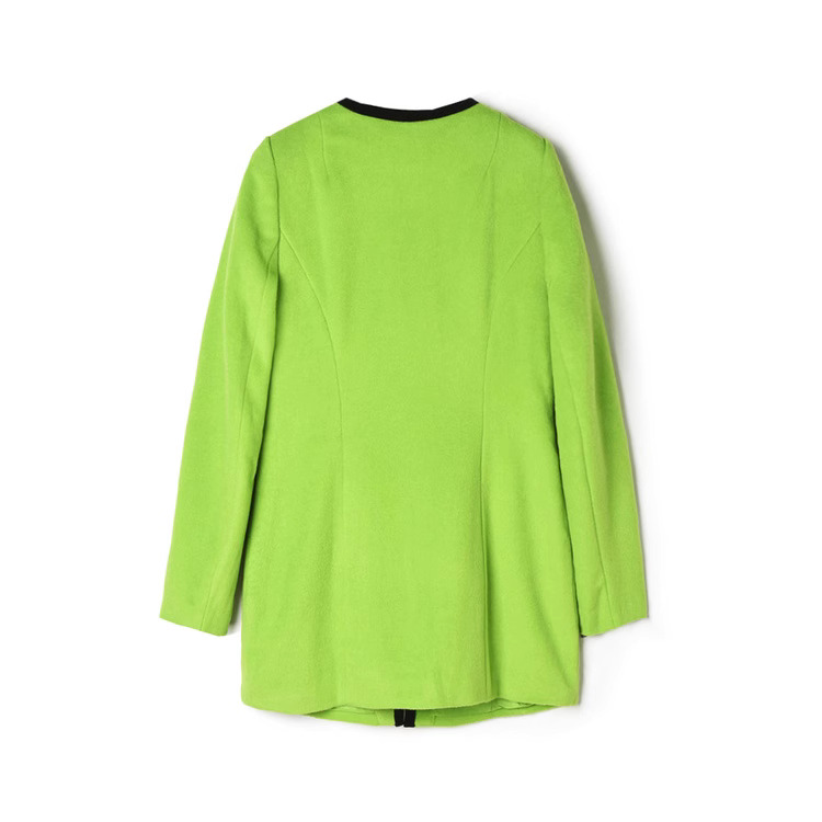 ノーカラーコート レディース 冬 きれいめ ミドル 丈 ロングコート 韓国 黒 レディース ラウンドネック アウター カジュアル デザインコート 秋冬 コート 