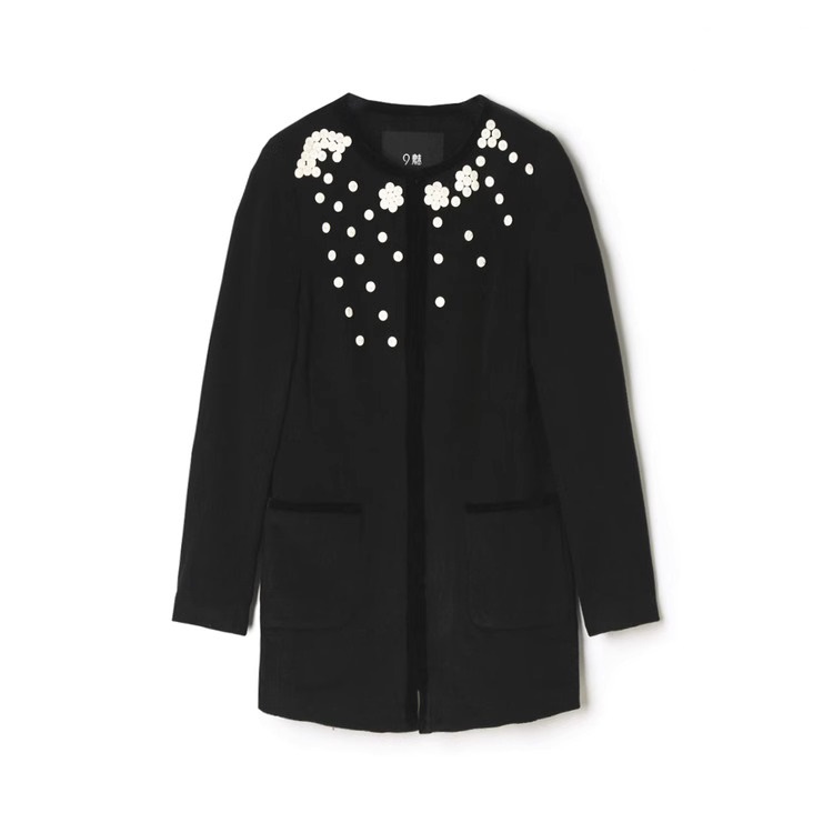 ノーカラーコート レディース 冬 きれいめ ミドル 丈 ロングコート 韓国 黒 レディース ラウンドネック アウター カジュアル デザインコート 秋冬 コート 