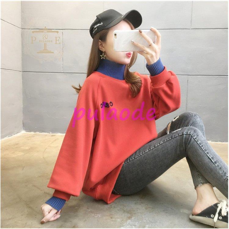 レディース 裏起毛 ボア ニット レイヤード風 ゆったり 冬 カジュアル シンプル 冬 秋 楽ちん 暖か アウター ハイネック 