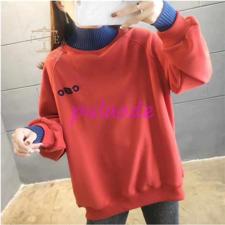 レディース 裏起毛 ボア ニット レイヤード風 ゆったり 冬 カジュアル シンプル 冬 秋 楽ちん 暖か アウター ハイネック 