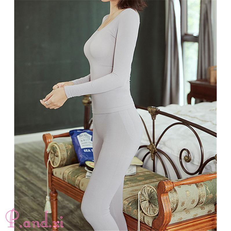 保温インナー 上下セット 深あき あったかインナー レディース 暖かい 長袖 アンダーウェア 冷え対策 下着 薄くて 広め インナーウェア 保温 肌着 バレエネック 