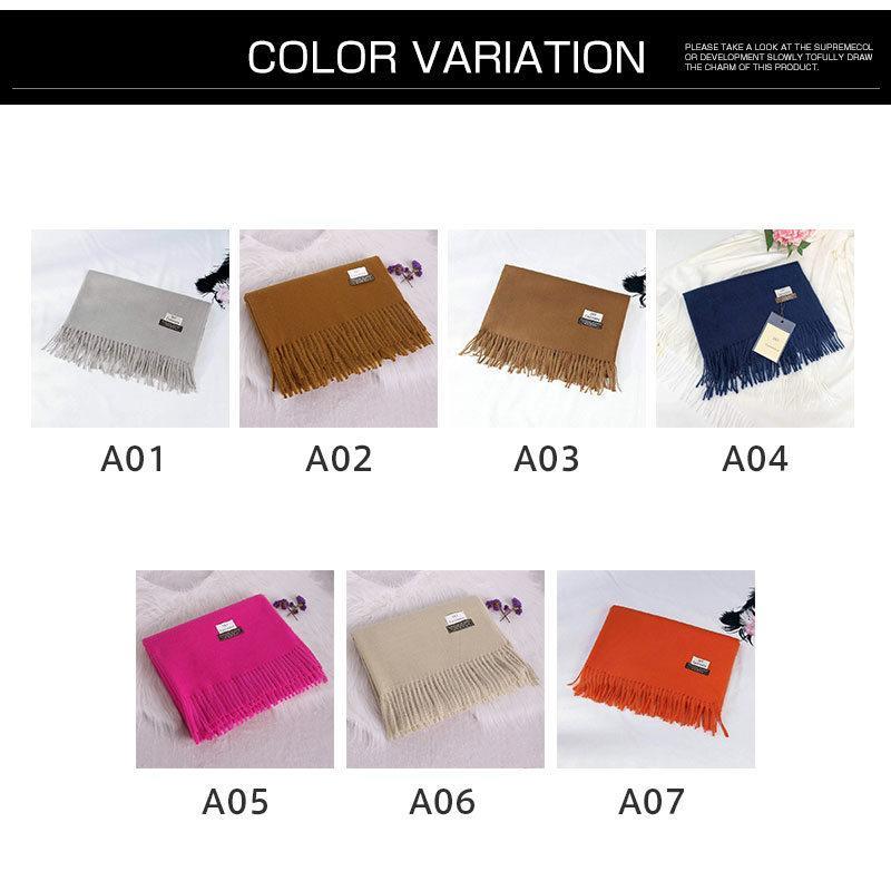 大判ストール 無地 マフラー ショール レディース おしゃれ 防寒 プレゼント ウールタッチ シンプル 柔らかい 可愛い 冬 秋 暖かい 