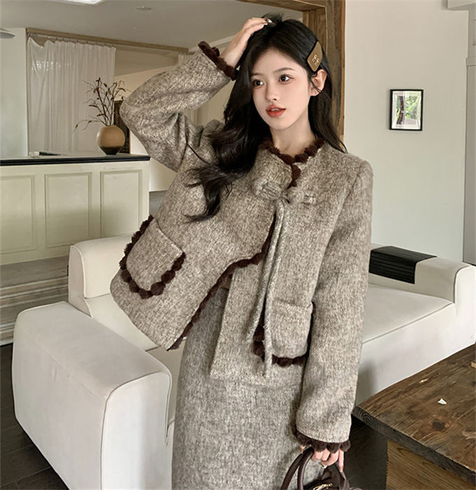 ジャケット スカート Aライン ロングスカート 結婚式 長袖 中綿入り 入学式 卒園式 秋冬 きれいめ スーツ レディース 体型カバー 中綿コート 