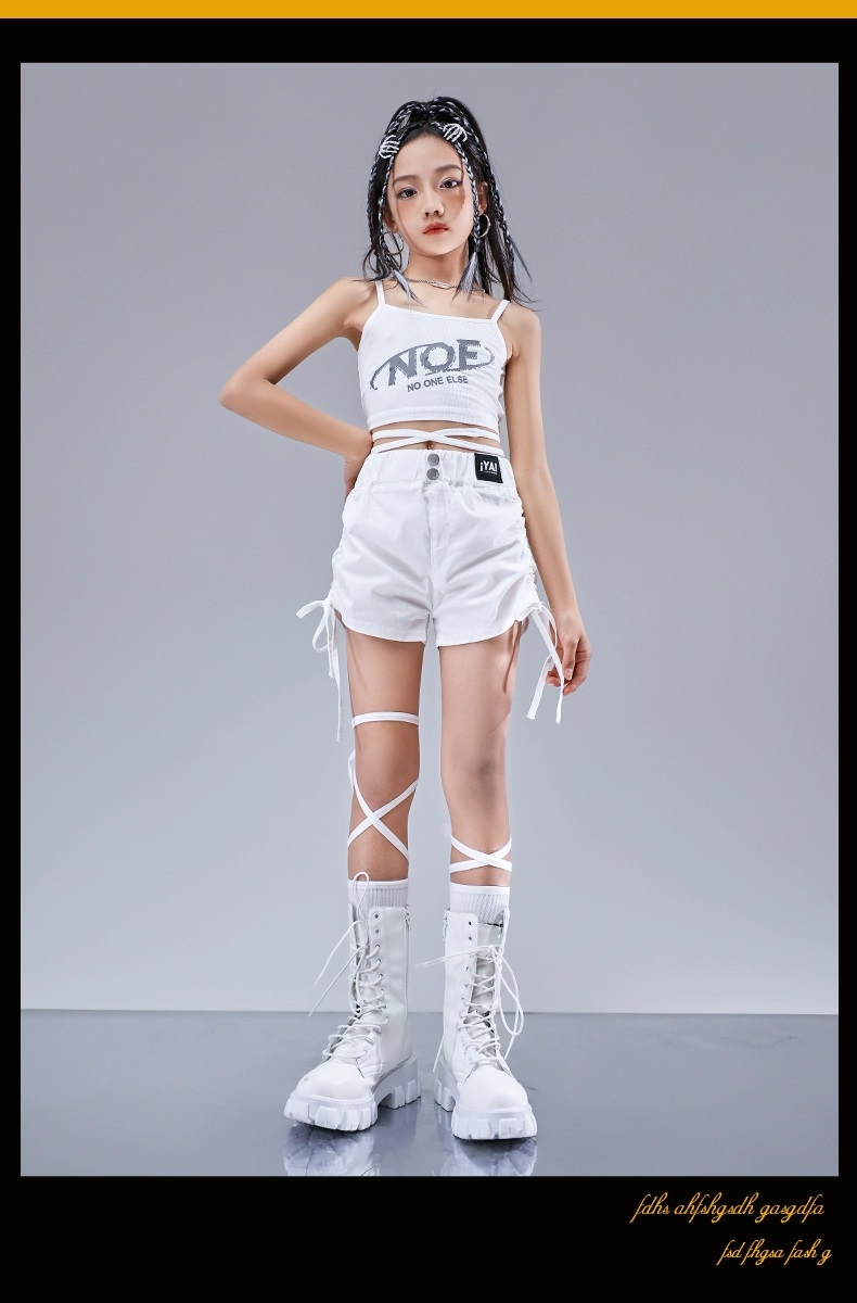 ダンス衣装 セットアップ ガールズ ヒップホップ ファッション K-POP 黒 デニムパンツ 韓国 デニム ダンスウェア ベスト ビスチェ 