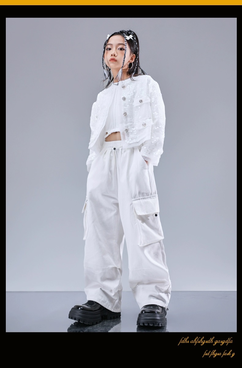 ダンス衣装 セットアップ ガールズ ヒップホップ ファッション K-POP 黒 デニムパンツ 韓国 デニム ダンスウェア ベスト ビスチェ 