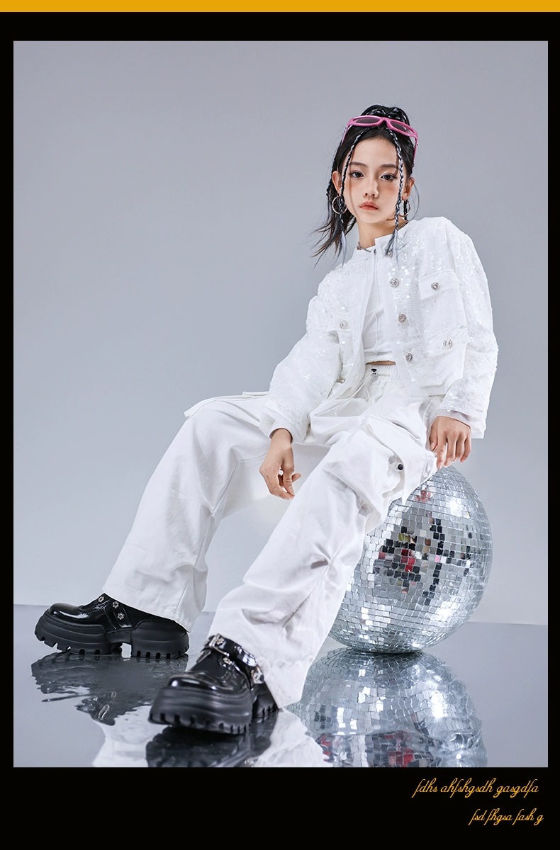 ダンス衣装 セットアップ ガールズ ヒップホップ ファッション K-POP 黒 デニムパンツ 韓国 デニム ダンスウェア ベスト ビスチェ 