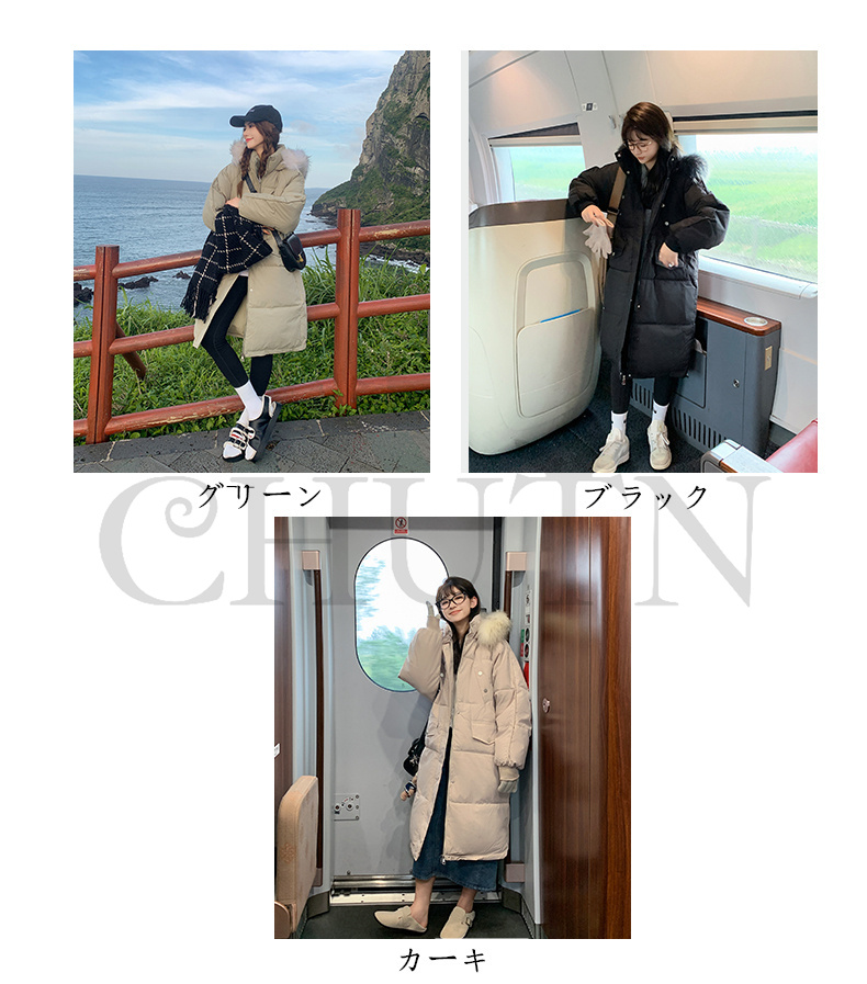 ロング丈ダウンコート ダウンジャケットロングレディース ダウンコートフードダウンコート スリット ?4L 大きいサイズ アウター 2023冬 ゆったり 暖かい黒 