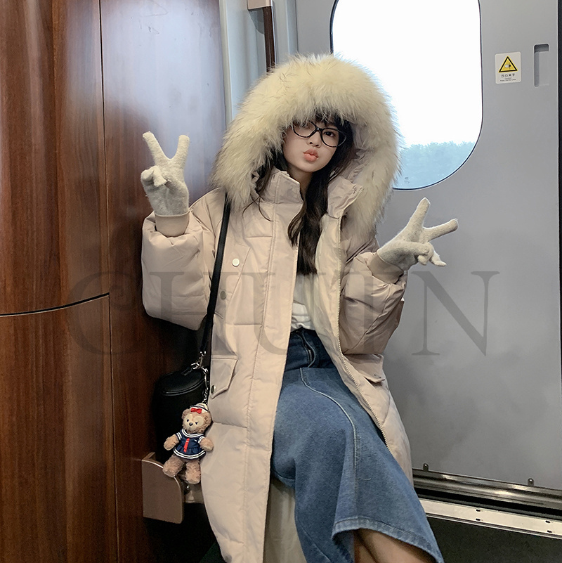 ロング丈ダウンコート ダウンジャケットロングレディース ダウンコートフードダウンコート スリット ?4L 大きいサイズ アウター 2023冬 ゆったり 暖かい黒 