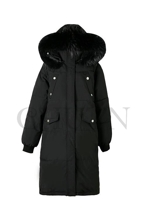 ロング丈ダウンコート ダウンジャケットロングレディース ダウンコートフードダウンコート スリット ?4L 大きいサイズ アウター 2023冬 ゆったり 暖かい黒 