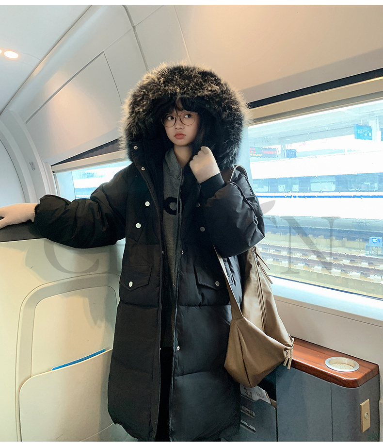 ロング丈ダウンコート ダウンジャケットロングレディース ダウンコートフードダウンコート スリット ?4L 大きいサイズ アウター 2023冬 ゆったり 暖かい黒 