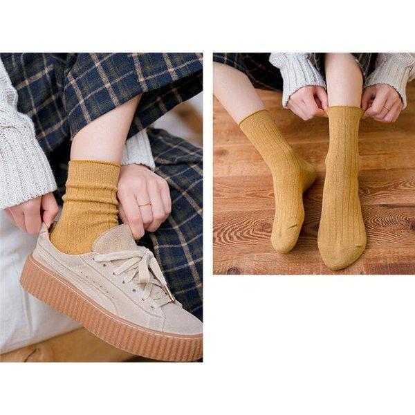 靴下 ソックス レディース 5足セット ソックス 新作 ル 大人 ストレッチ 脱げない シンプル 無地 スニーカー ミドル丈 