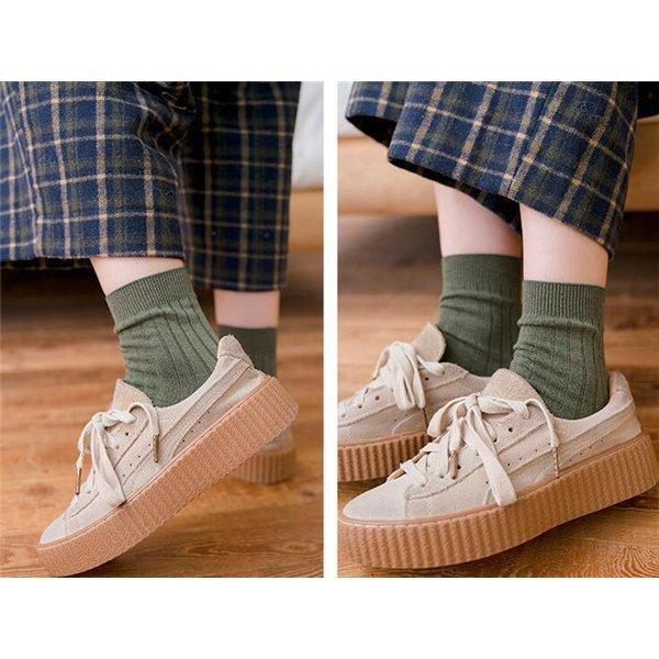 靴下 ソックス レディース 5足セット ソックス 新作 ル 大人 ストレッチ 脱げない シンプル 無地 スニーカー ミドル丈 