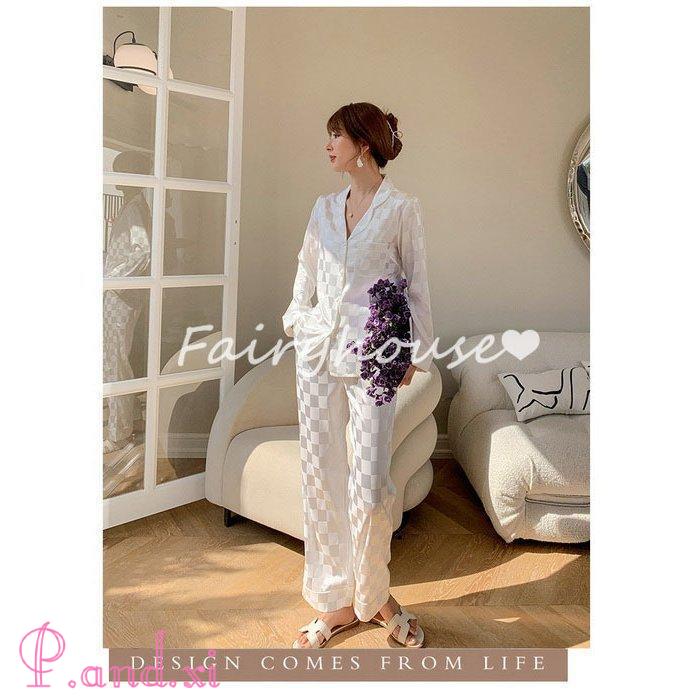 パジャマ ルームウェア レディース 秋冬 長袖 パジャマ レーヨンルームウェア ロングパンツ上下セット 前開き 可愛いパジャマ 寝巻き 部屋着 秋パジャマ 女性 